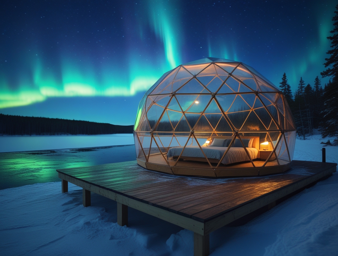 Aurora Dome - Kuzey ışıkları manzaralı glamping dome
